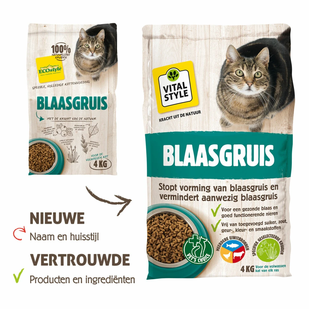 VITALstyle Kattenvoer Blaasgruis 5 VITALstyle Kattenvoer Blaasgruis - Afbeelding 3