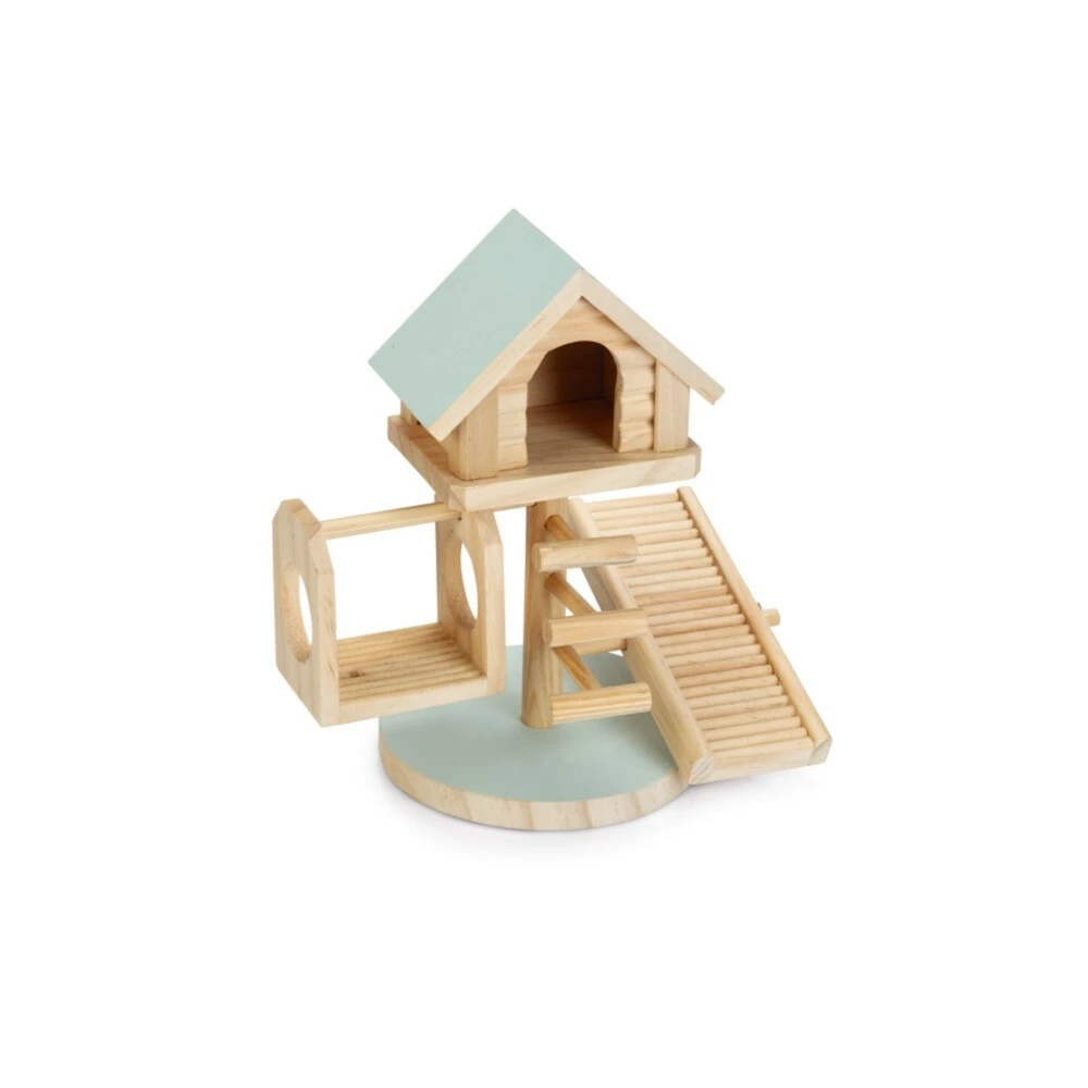 Beeztees Speelhuis Lovy Hout - Mint 3 Beeztees Speelhuis Lovy Hout - Mint