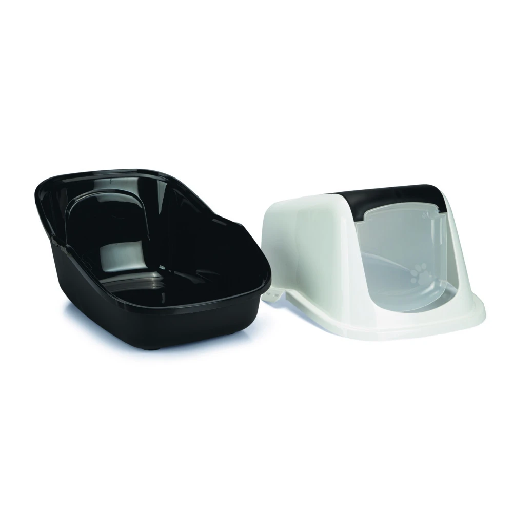 Beeztees Kattenbak Nestor Zwart - Wit 4 Beeztees Kattenbak Nestor Zwart - Wit - Afbeelding 2