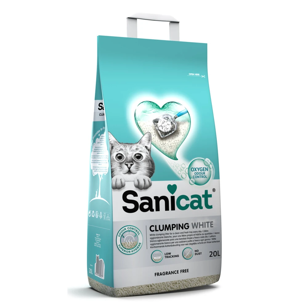 Sanicat Kattenbakvulling Clumping White 3 Sanicat Kattenbakvulling Clumping White