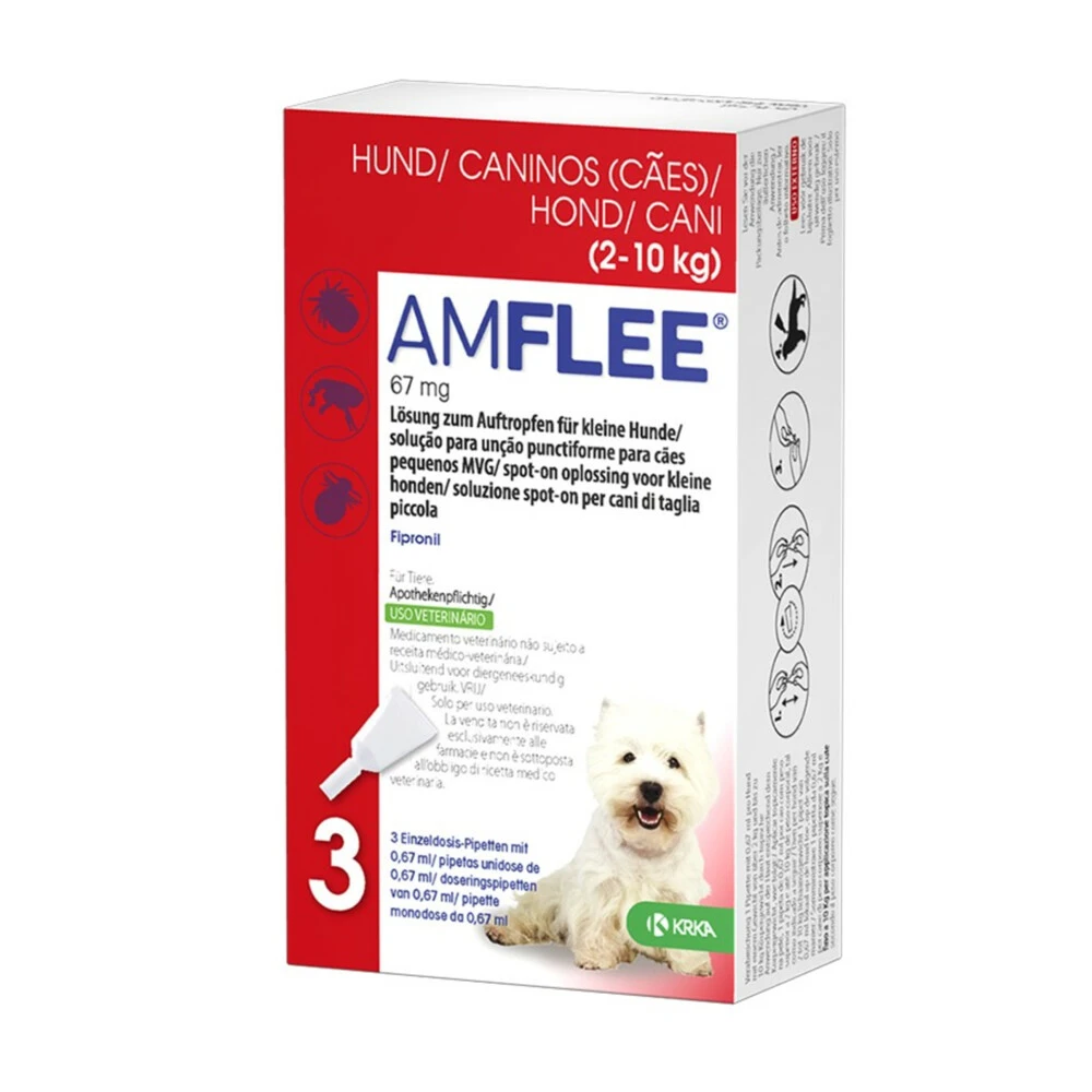 Amflee Spot On Anti Vlooien En Teken Druppels Hond 2-10 Kg 3 Amflee Spot On Anti Vlooien En Teken Druppels Hond 2-10 Kg