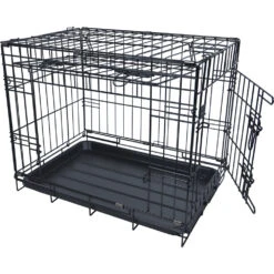 Boon Draadkooi Met Deur En Schuifdeur Zwart