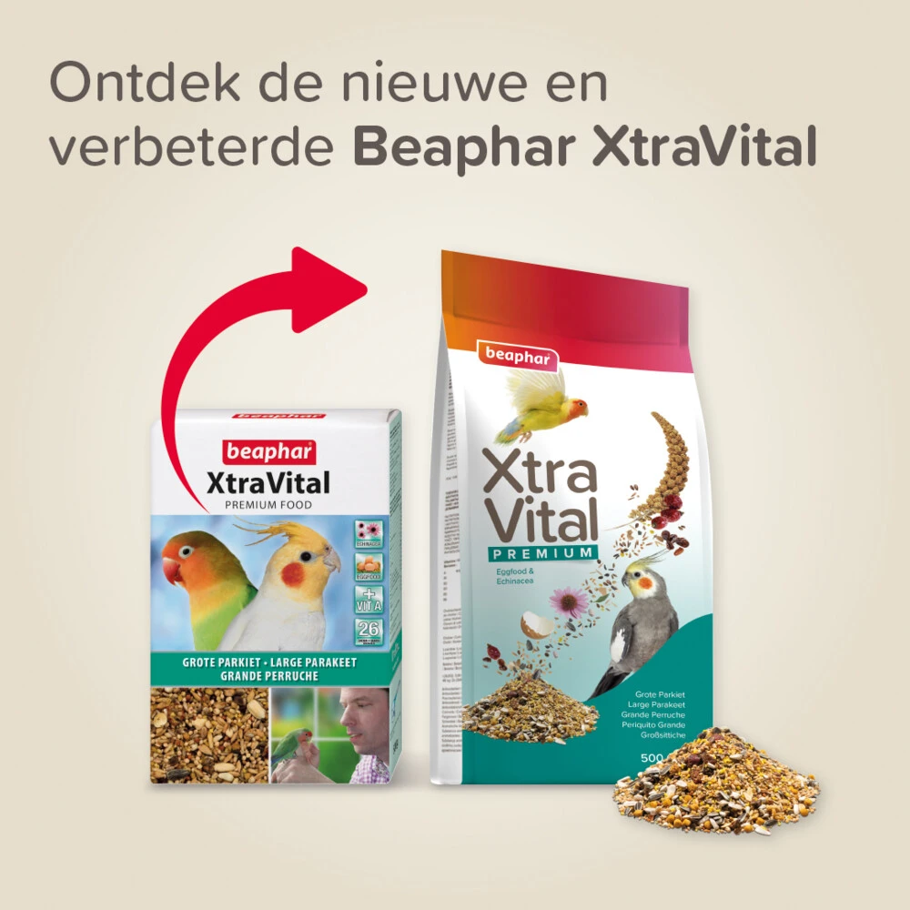 4x Beaphar XtraVital Grote Parkiet 4 4x Beaphar XtraVital Grote Parkiet - Afbeelding 2