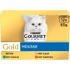 4x Gourmet Gold Multipack Fijne Mousse Blauw -Beeztees Winkel 703024