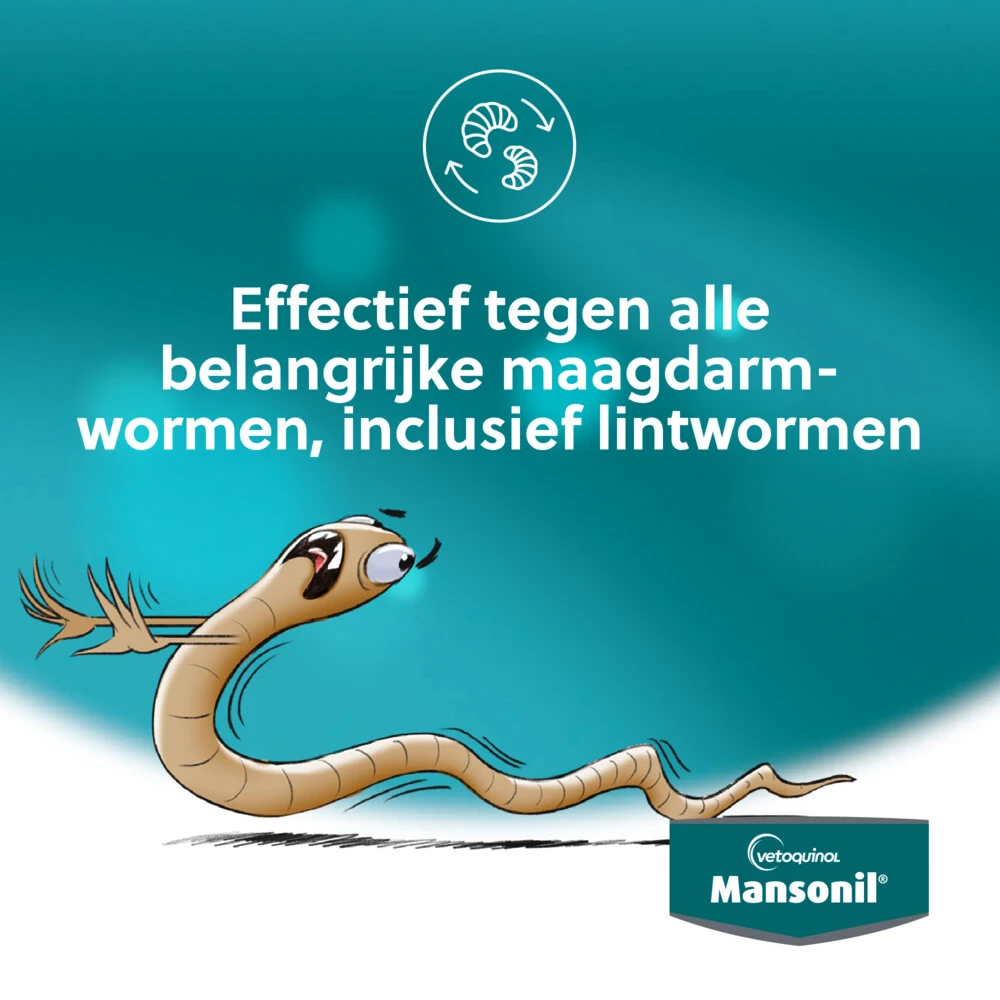 Mansonil All Worm Ontworming Tabletten Hond Vanaf 2,5 Kg 5 Mansonil All Worm Ontworming Tabletten Hond Vanaf 2,5 Kg - Afbeelding 3