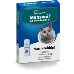 Mansonil All Worm Ontworming Tabletten Kat Vanaf 6 Kg