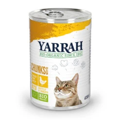 12x Yarrah Bio Kattenvoer Chunks Kip