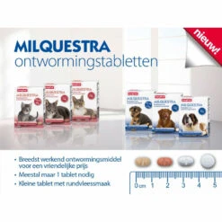 Beaphar Milquestra Ontworming Tabletten Kat 2 - 12 Kg -Beeztees Winkel 975813 3