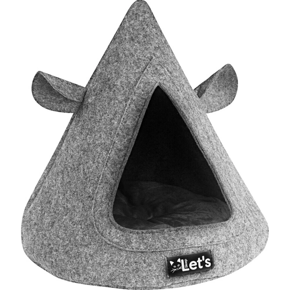 Letu0027s Sleep Pet Cave TeePee Grijs 3 Letu0027s Sleep Pet Cave TeePee Grijs