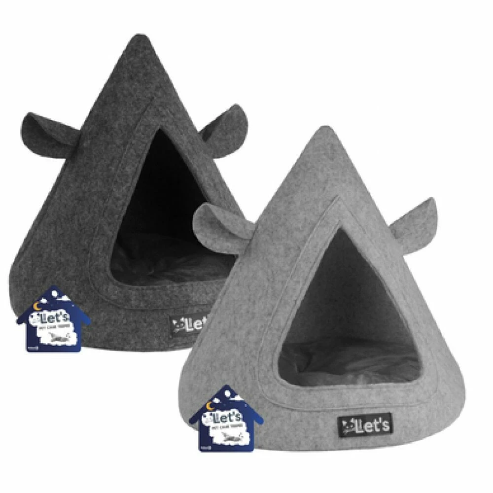 Letu0027s Sleep Pet Cave TeePee Grijs 5 Letu0027s Sleep Pet Cave TeePee Grijs - Afbeelding 3