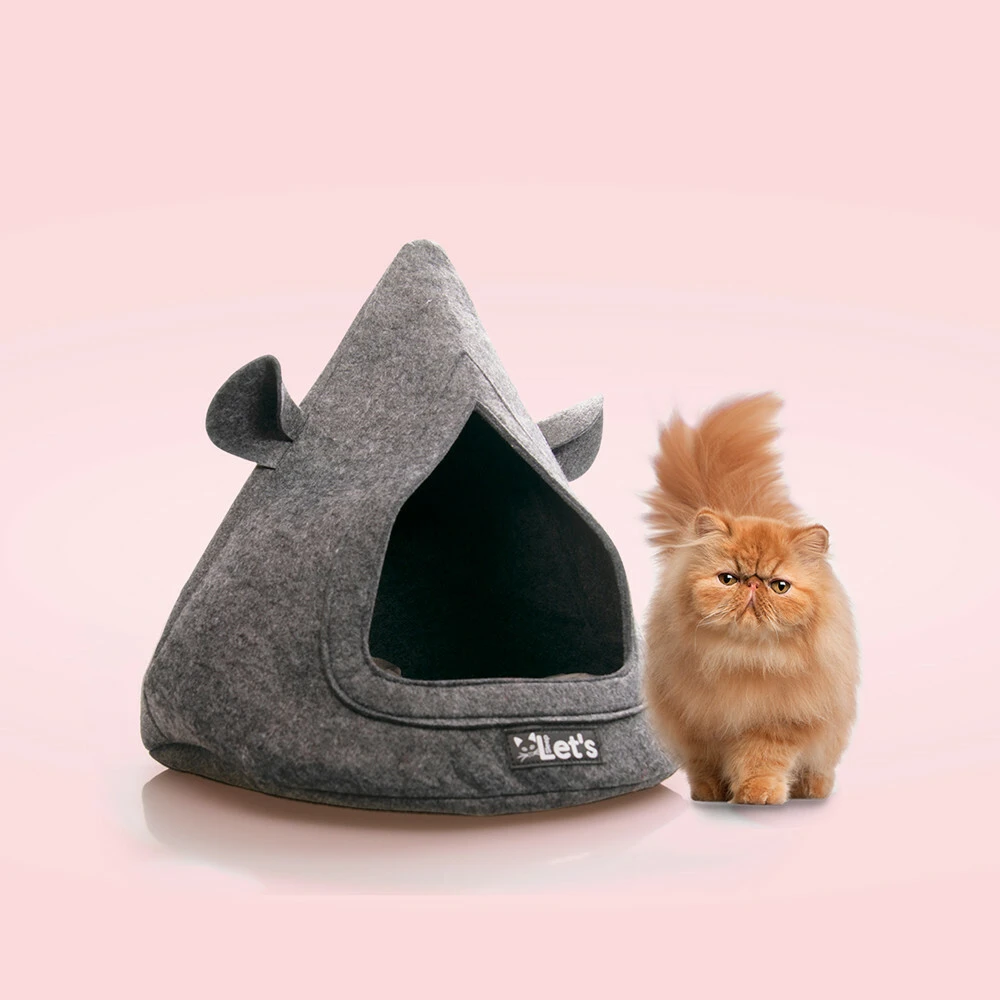 Letu0027s Sleep Pet Cave TeePee Grijs 6 Letu0027s Sleep Pet Cave TeePee Grijs - Afbeelding 4