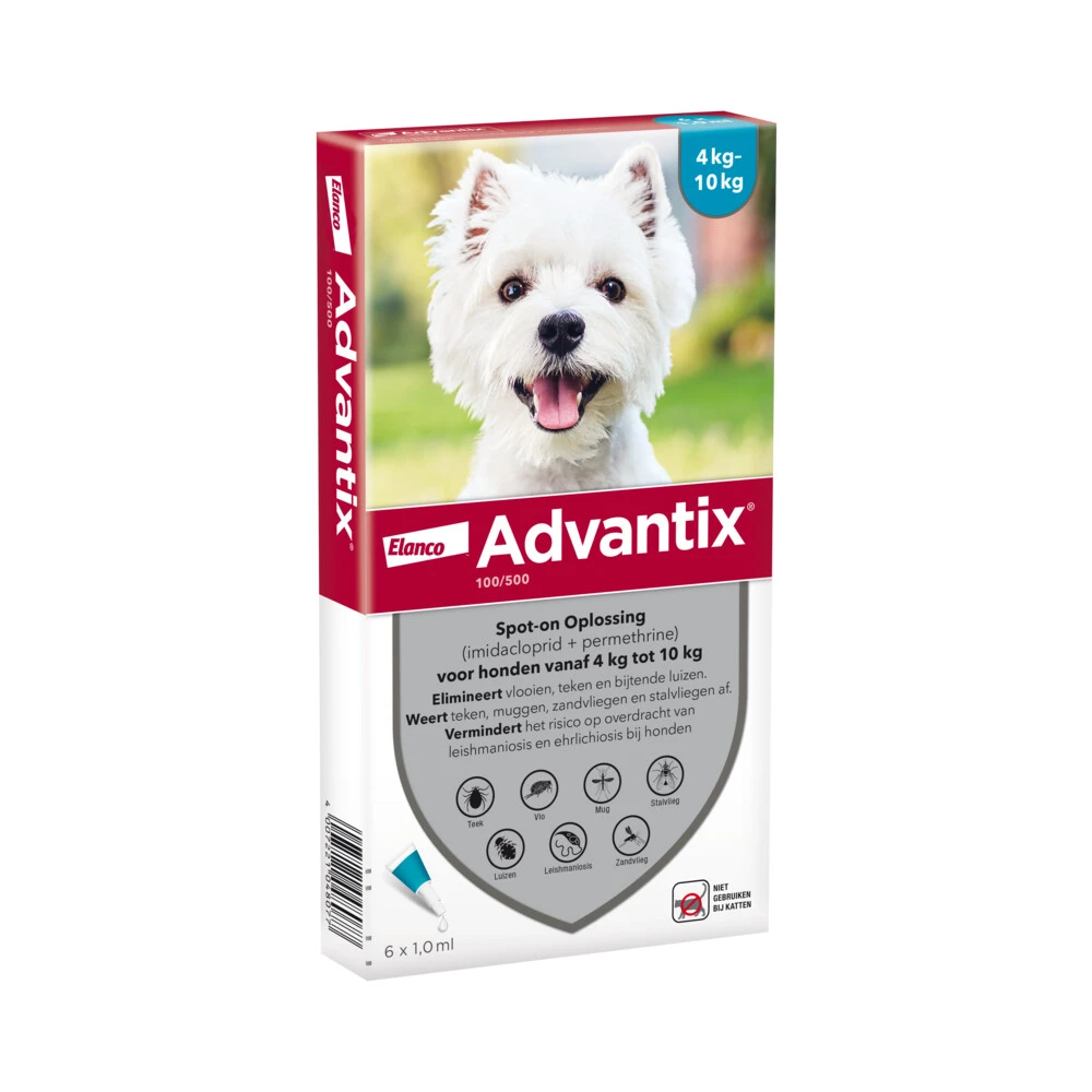 Advantix Spot On 100 Anti Vlooien En Teken Druppels Hond 4 - 10 Kg 3 Advantix Spot On 100 Anti Vlooien En Teken Druppels Hond 4 - 10 Kg