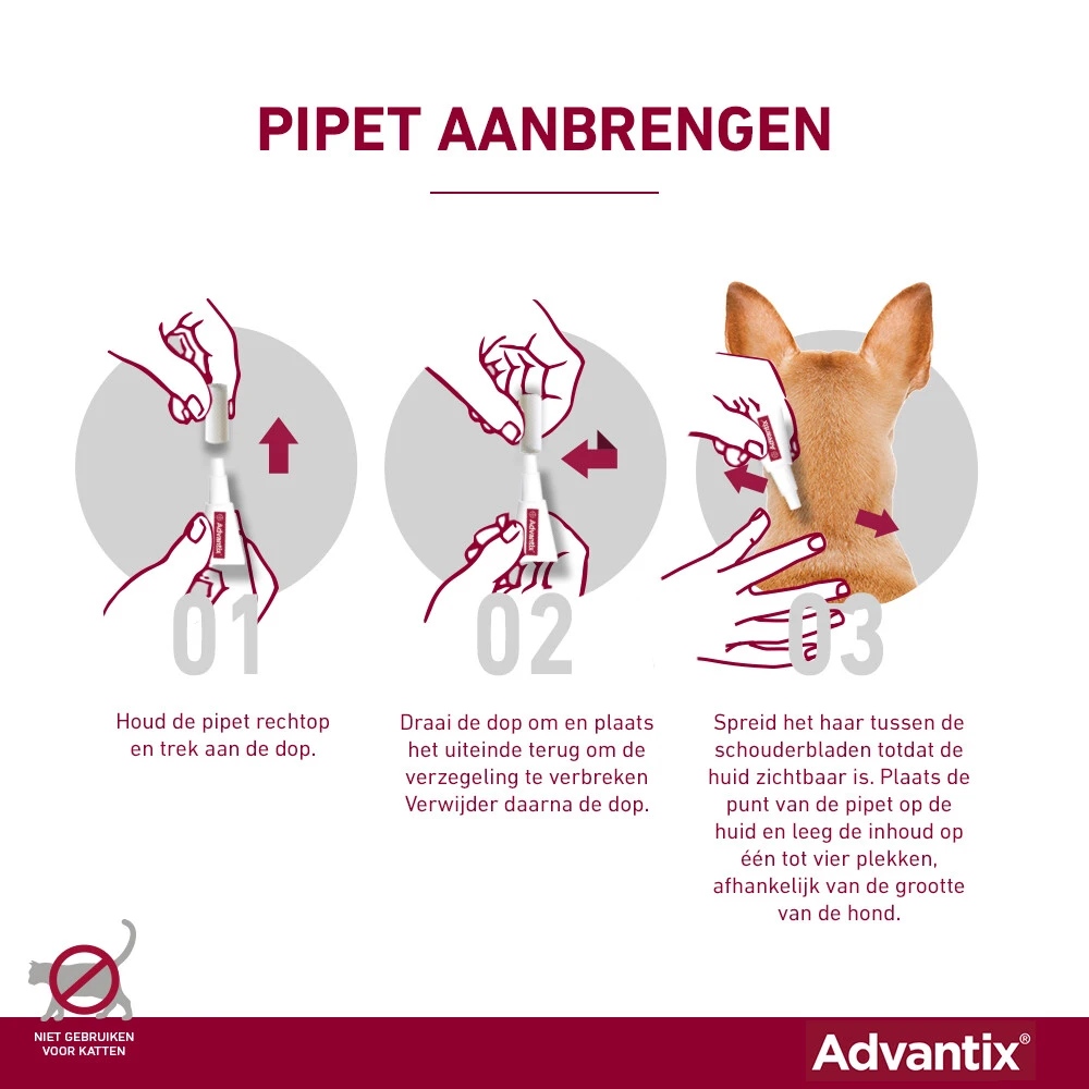 Advantix Spot On 400 Anti Vlooien En Teken Druppels Hond 25 - 40 Kg 5 Advantix Spot On 400 Anti Vlooien En Teken Druppels Hond 25 - 40 Kg - Afbeelding 3