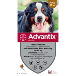Advantix Spot On 600 Anti Vlooien En Teken Druppels 40 - 60 Kg