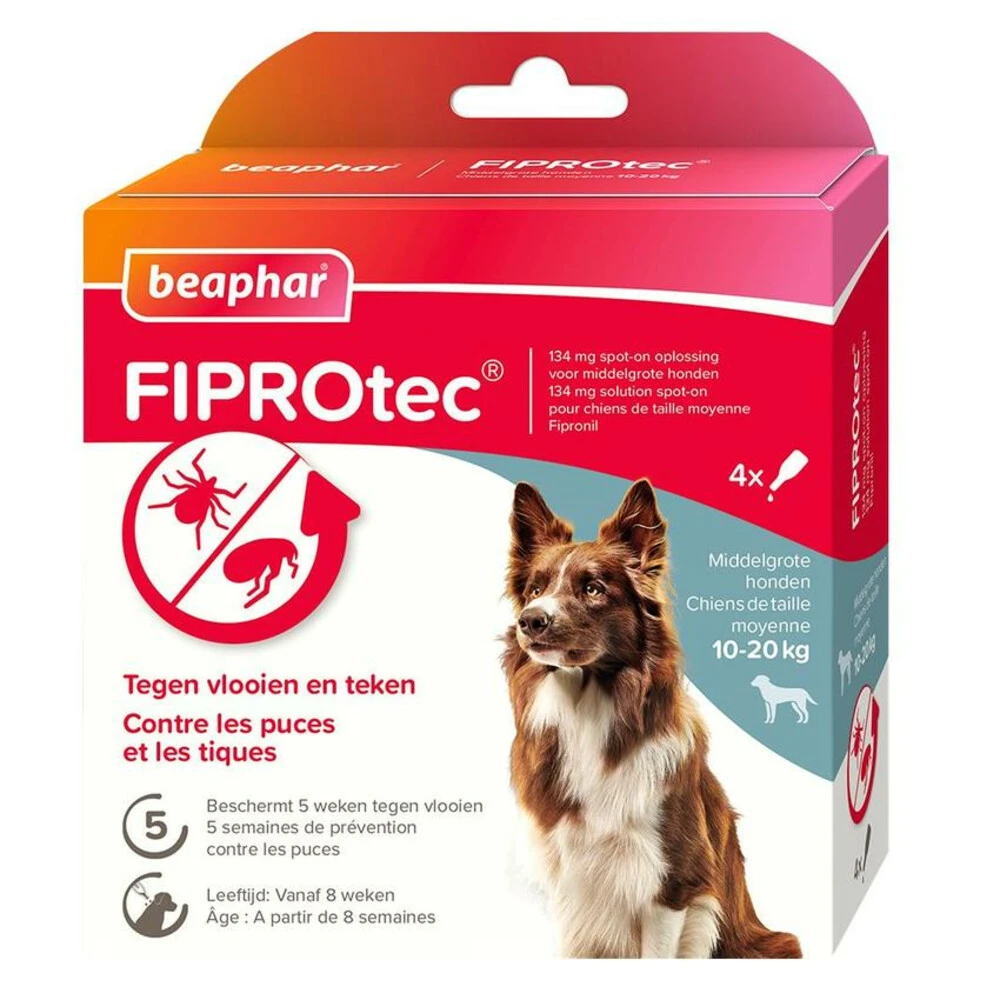 Beaphar Fiprotec Anti Vlooien En Teken Druppels Hond 10 - 20 Kg 3 Beaphar Fiprotec Anti Vlooien En Teken Druppels Hond 10 - 20 Kg