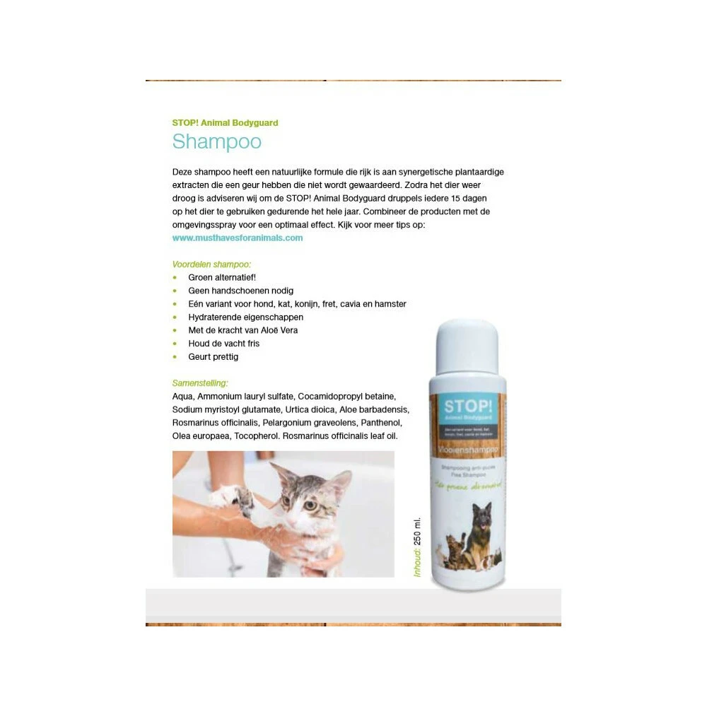 STOP! Animal Bodyguard Anti Vlooienshampoo 4 STOP! Animal Bodyguard Anti Vlooienshampoo - Afbeelding 2